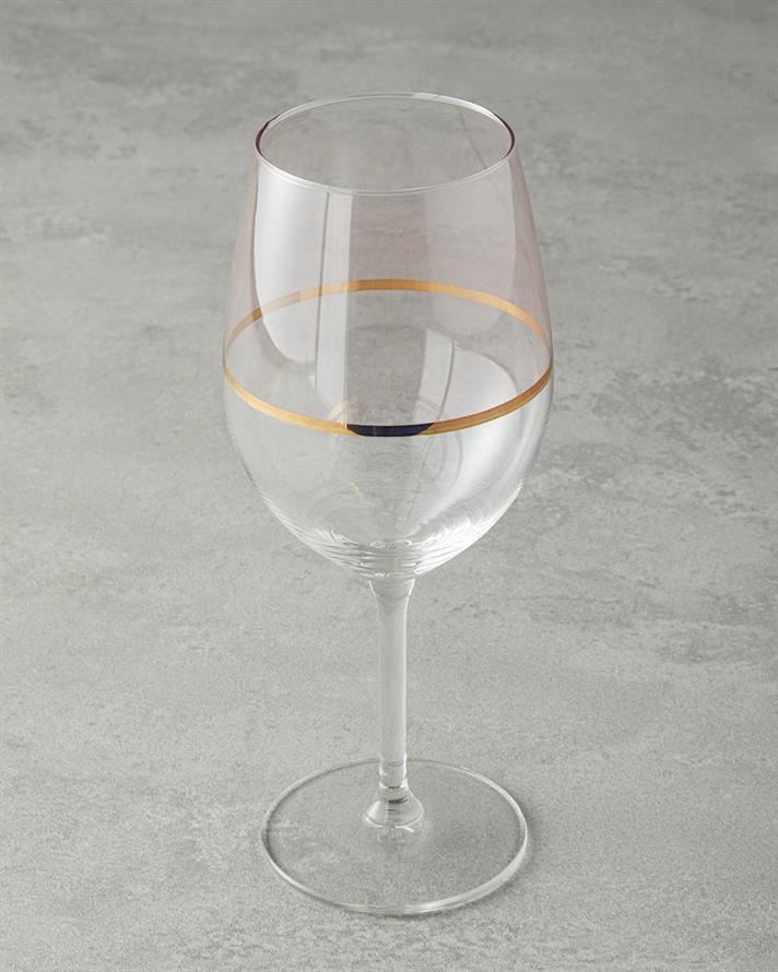Set 4 pahare de vin, Fiore, sticla, 540 ml, roz deschis