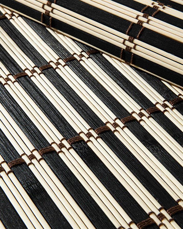 Bamboo 4 Pcs Place Mat 45x30 cm Black