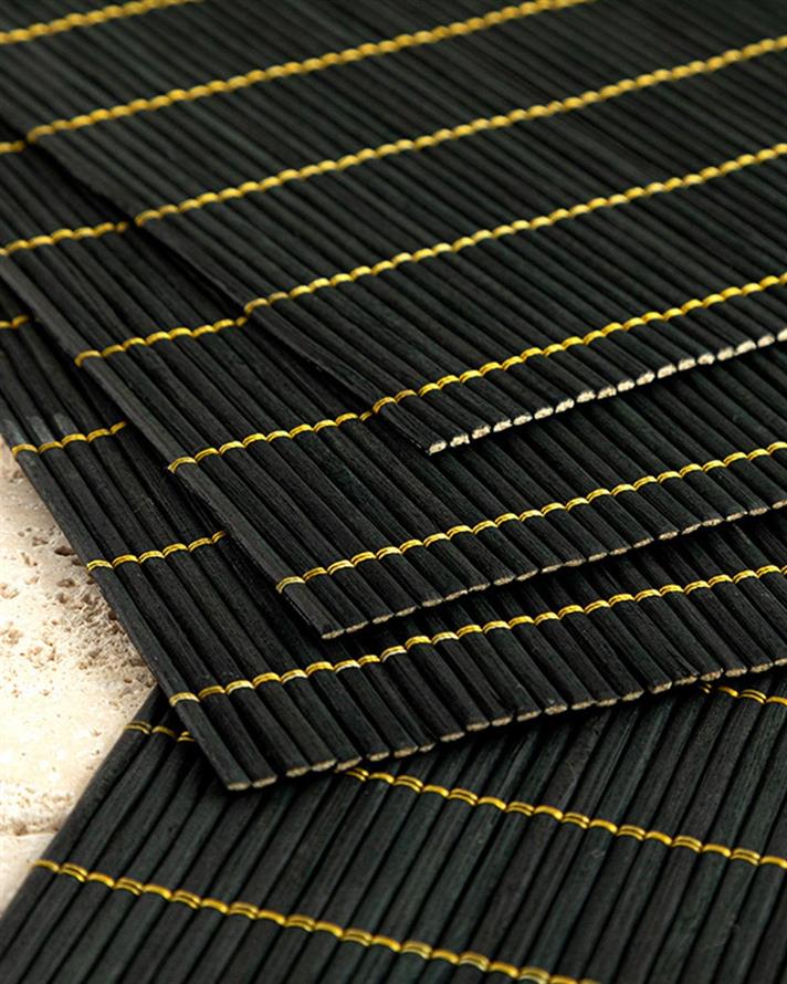 Farleg Bamboo 4 Pcs Place Mat 45x30 cm Black