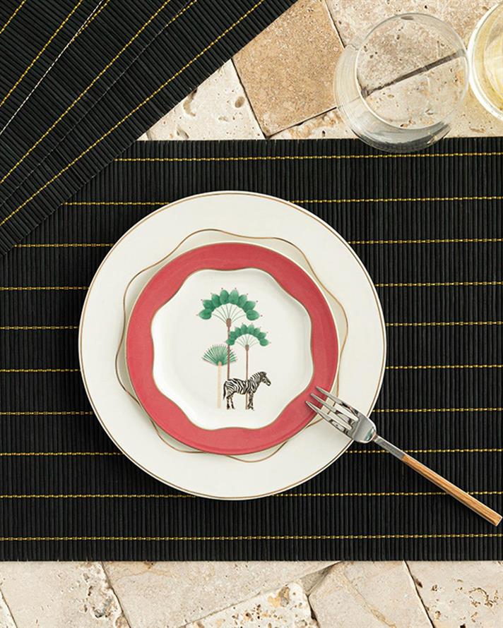 Farleg Bamboo 4 Pcs Place Mat 45x30 cm Black