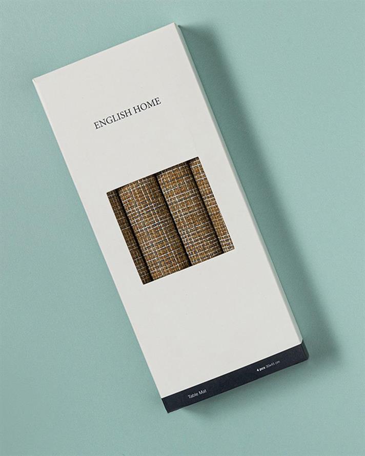 Murano PVC 4 Set Place Mat 30x45 cm Brown