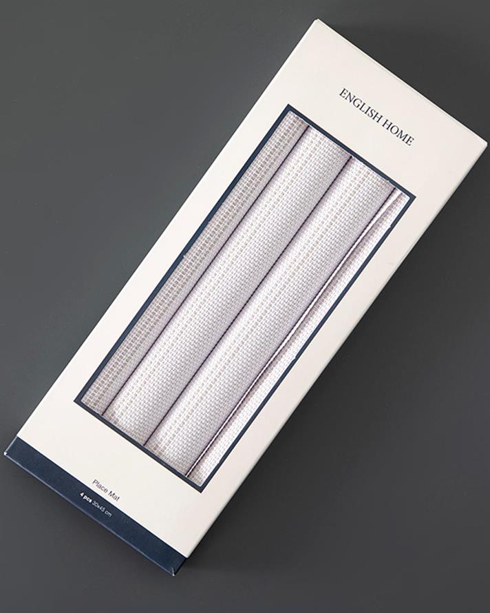 Palasides PVC 4 Set Place Mat 30x45 cm White