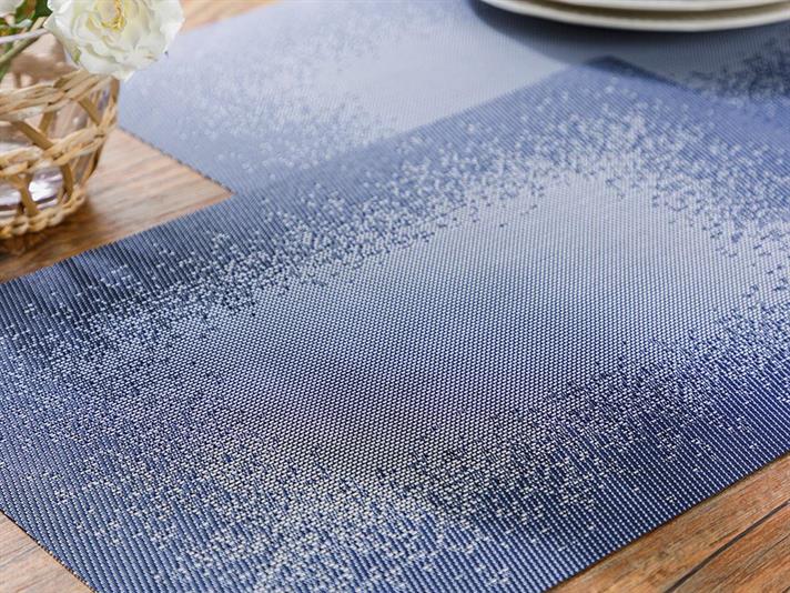 Pollo %70 polyester+%30 pvc 4 Set Place Mat 30x45 cm Gray-Indigo