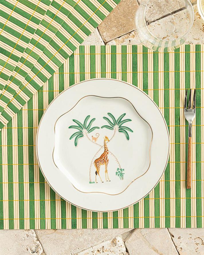 Pring Bamboo 4 Set Place Mat 45x30 cm Green