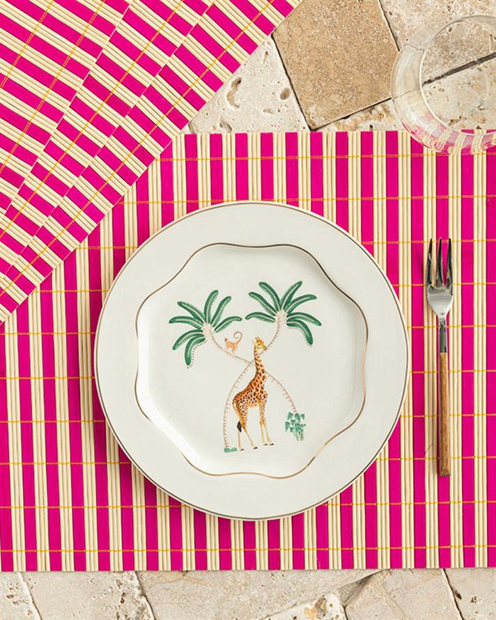 Pring Bamboo 4 Set Place Mat 45x30 cm Pink