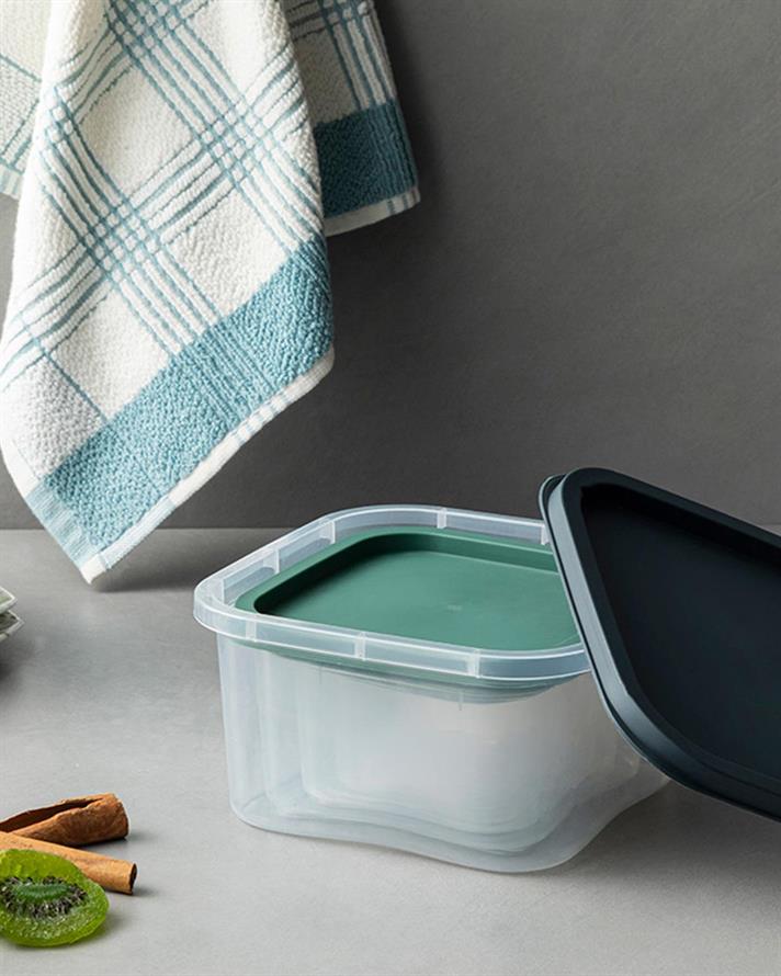 Keep Me Plastic 5 Pieces Storage Box 16 cm Green