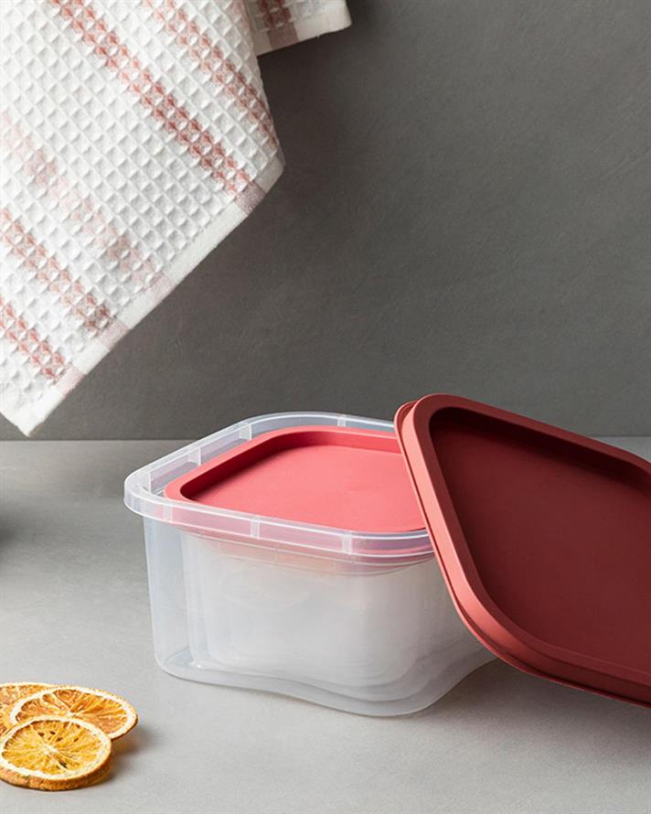 Keep Me Plastic 5 Pieces Storage Box 16 cm Red