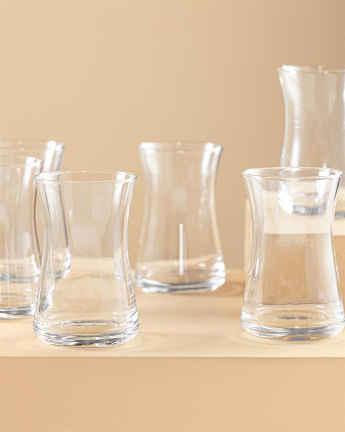 Basel Glass 6 Set Tea Glass 160 ml Transparent