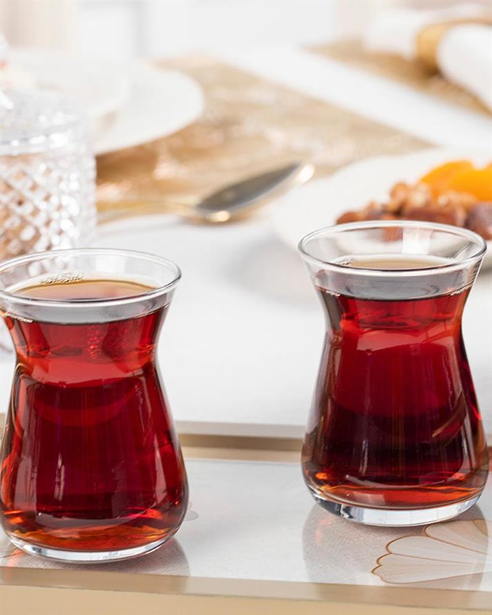 Set 6 Pahare de ceai, İpek, sticlă, 130 ml, transparent