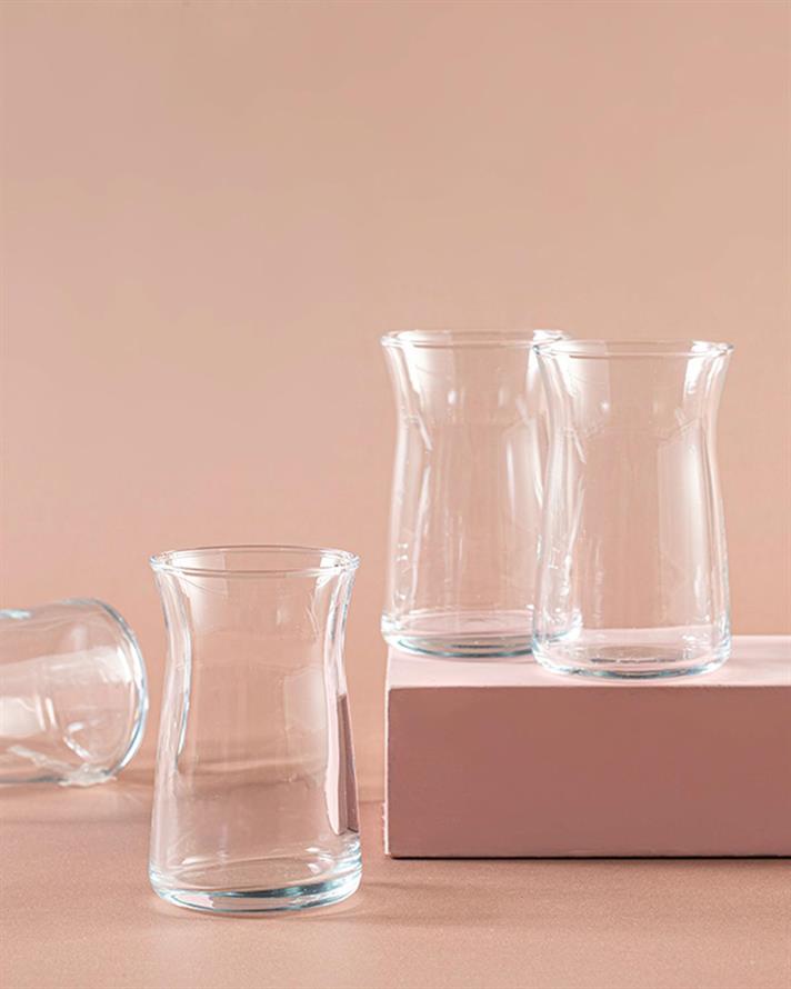 Set 6 Pahare de ceai, Isac, sticlă, 180 ml, transparent