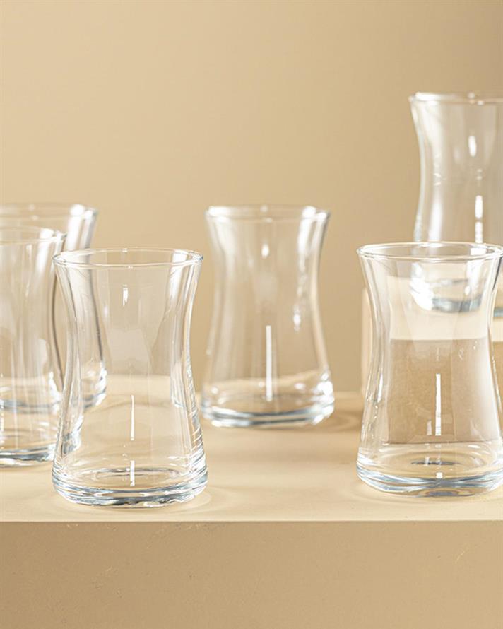 Osaka Glass 6 Set Tea Glass 155 ml Transparent