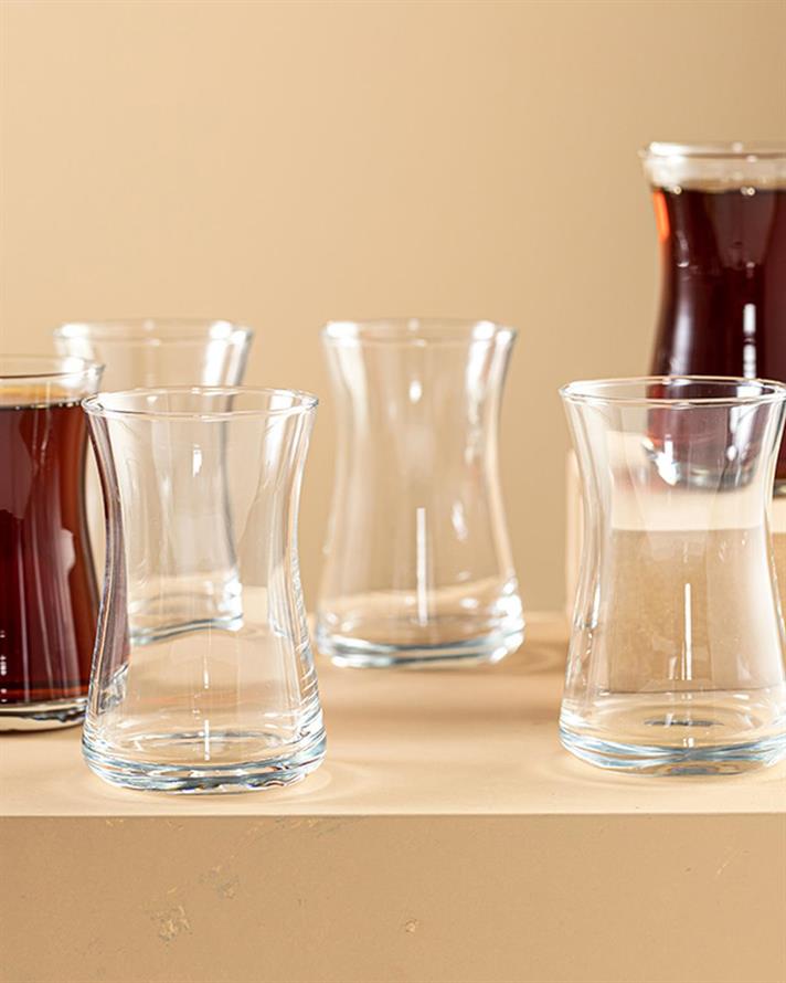 Osaka Glass 6 Set Tea Glass 155 ml Transparent