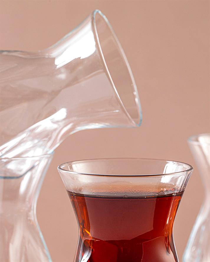 Set 6 Pahare de ceai, Ritz, sticlă, 165 ml, transparent