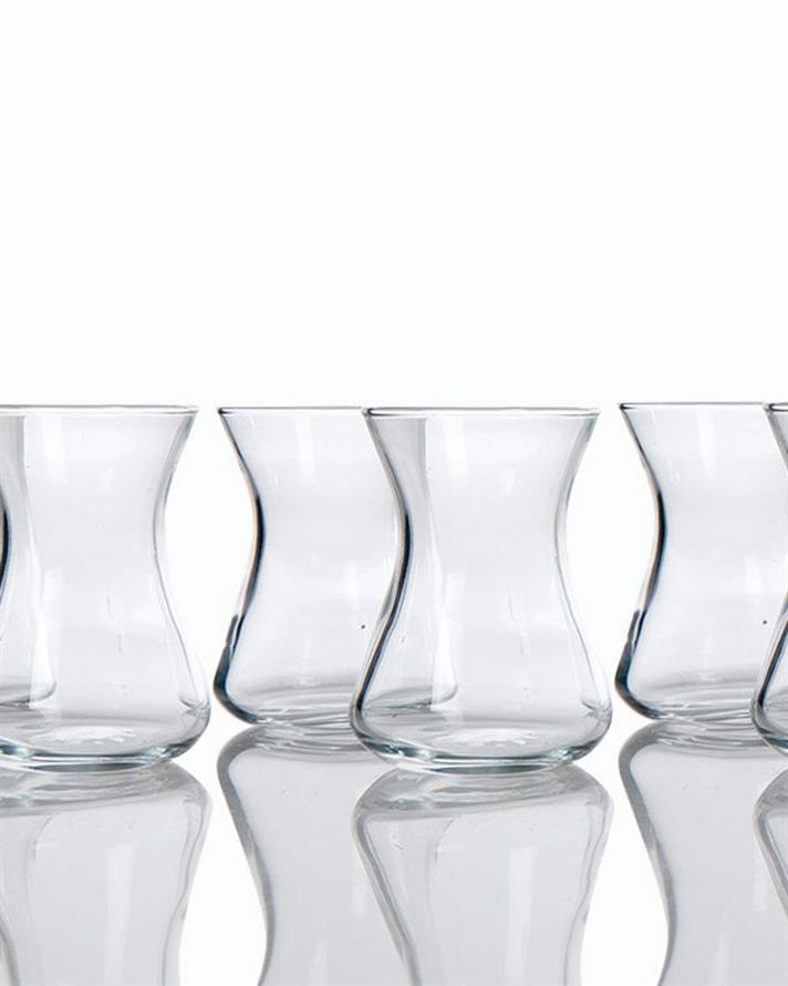 Set 6 Pahare de ceai, Straight, sticlă, 125 ml, transparent