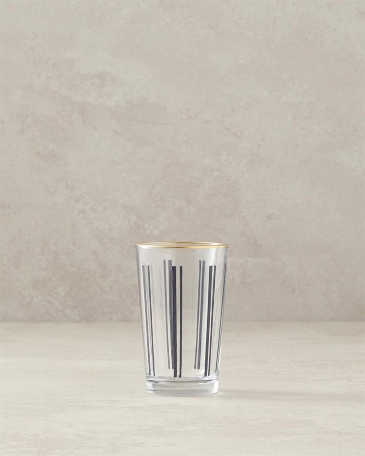 Set 6 Pahare pentru apă, Modern Line, sticlă, 100 ml, negru