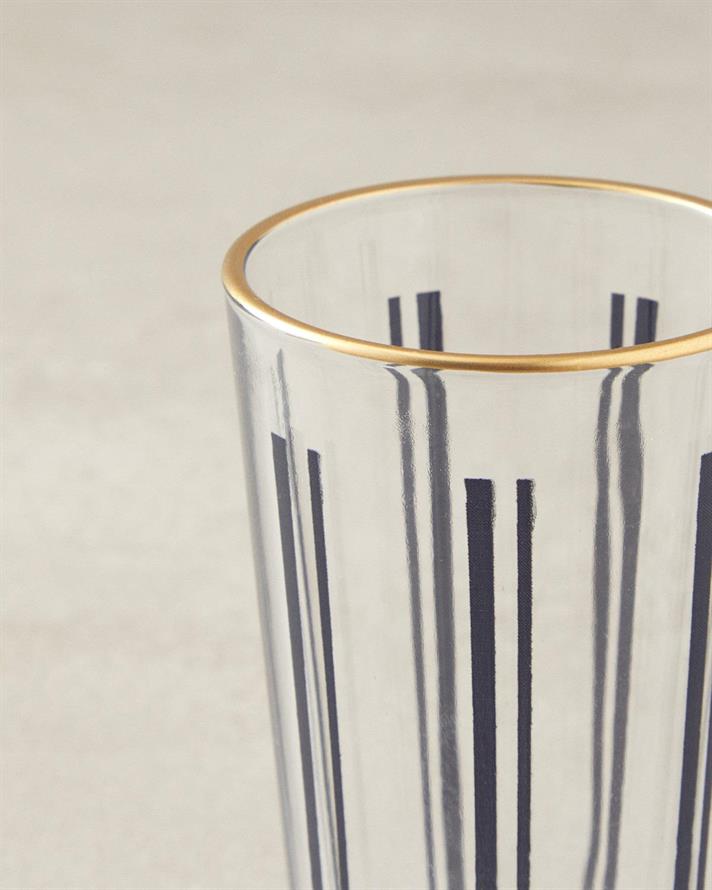 Set 6 Pahare pentru apă, Modern Line, sticlă, 100 ml, negru