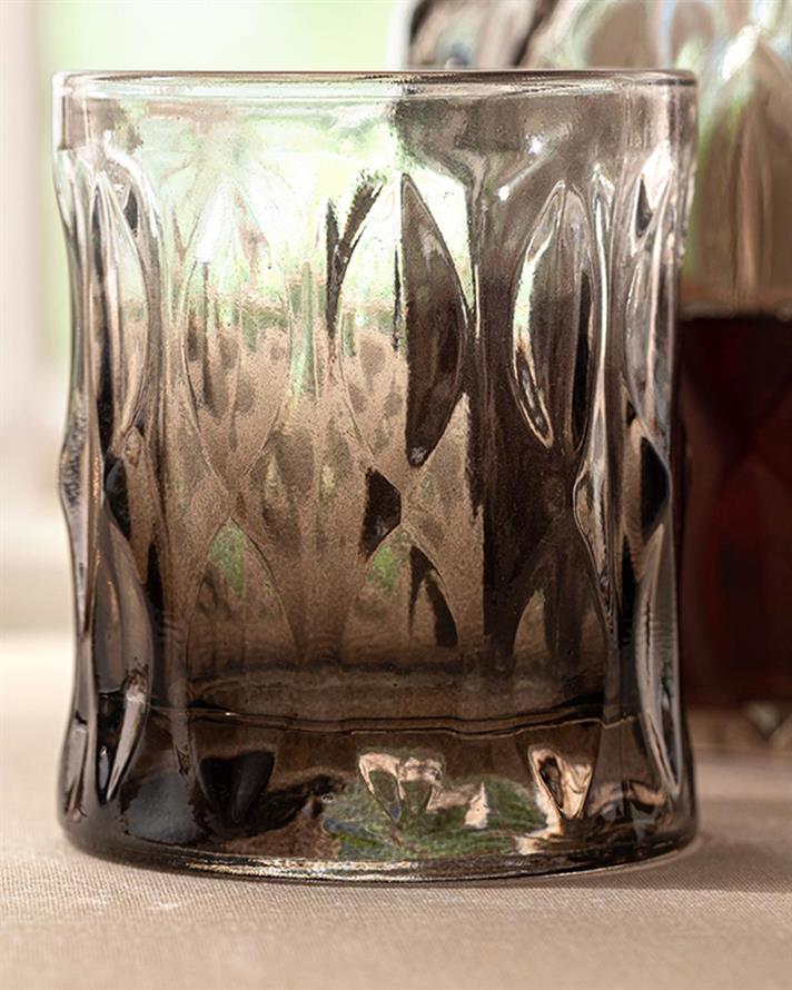 Set carafă cu pahare, Blaze, sticlă, 1300 ml + 300 ml, gri