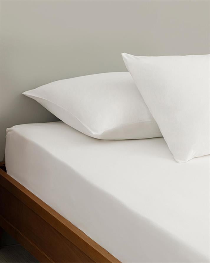 Duz Combed Cotton For One Person Fitted Sheet Set 100x200 cm White