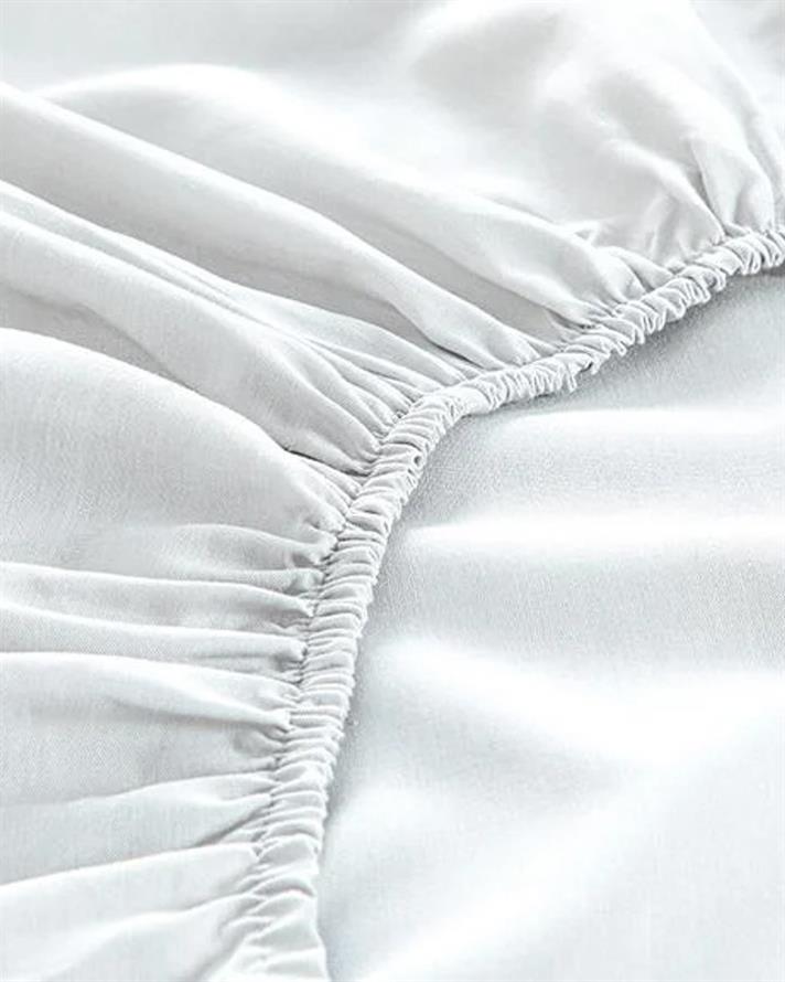 Set cearceaf elastic și față de pernă, pentru o persoană, Novella, bumbac-viscoză, 100x200 cm/ 50x70 cm, alb