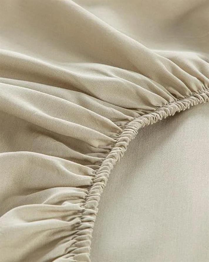 Set cearceaf elastic și față de pernă, pentru o persoană, Novella, bumbac-viscoză, 100x200 cm/ 50x70 cm, bej