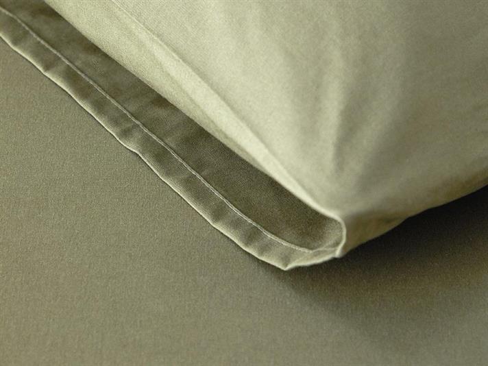 Set cearceaf elastic și fețe de pernă, King size, Plain, bumbac, 180x200 cm/ 50x70 cm, verde închis