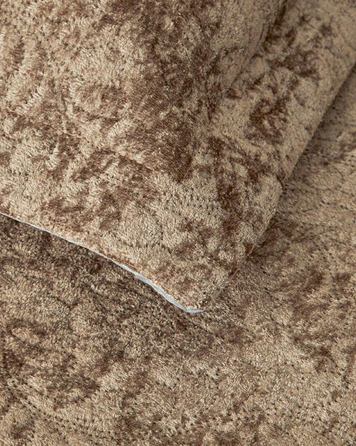 Set cuvertură pat cu două fețe de pernă, pentru două persoane, Royal Charm, poliester, 200x220 cm/ 50x70 cm, argintiu