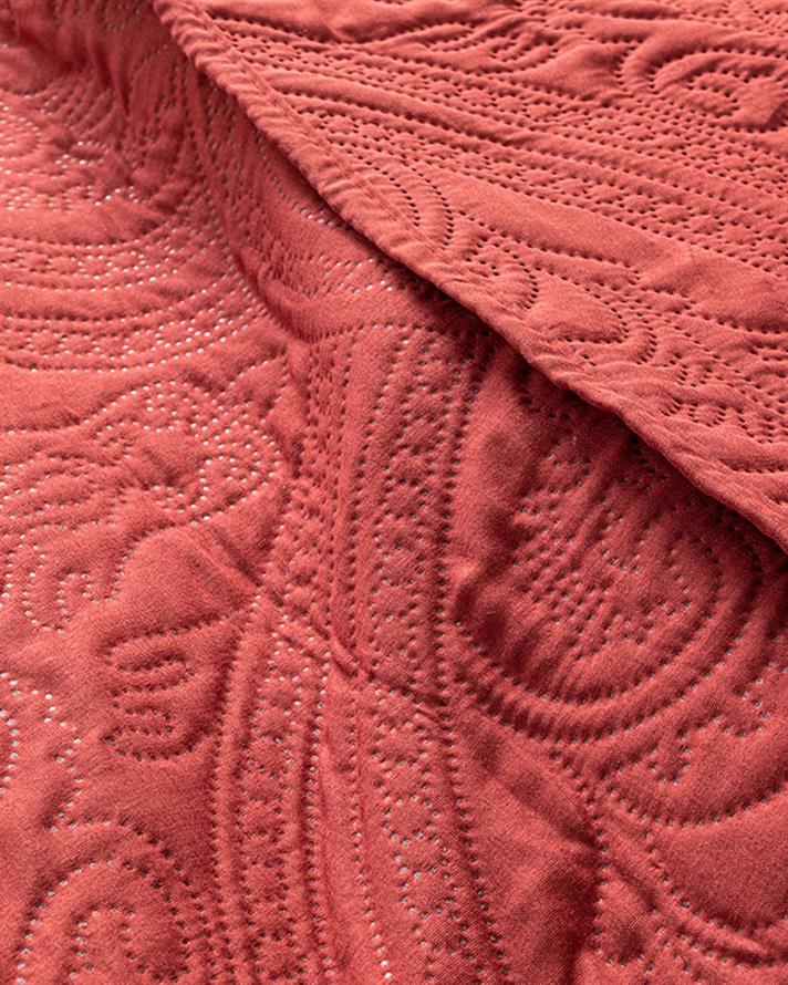 Set cuvertură pat cu față de pernă, pentru o persoană, Easton, poliester, 160x220 cm, Bordo