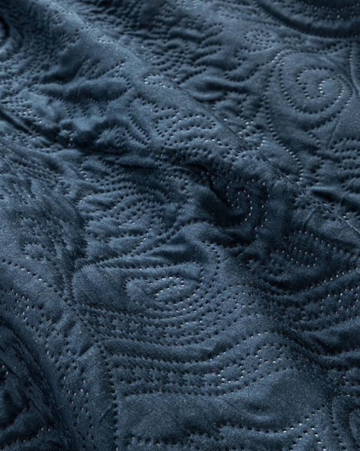 Set cuvertură pat cu față de pernă, pentru o persoană, Easton, poliester, 160x220 cm, bleumarin