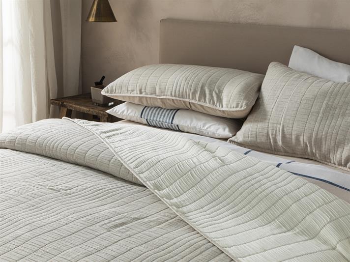 Set cuvertură pat cu față de pernă, pentru o persoană, Cosy Rectangles, bumbac-poliester, 160x240 cm, antracit