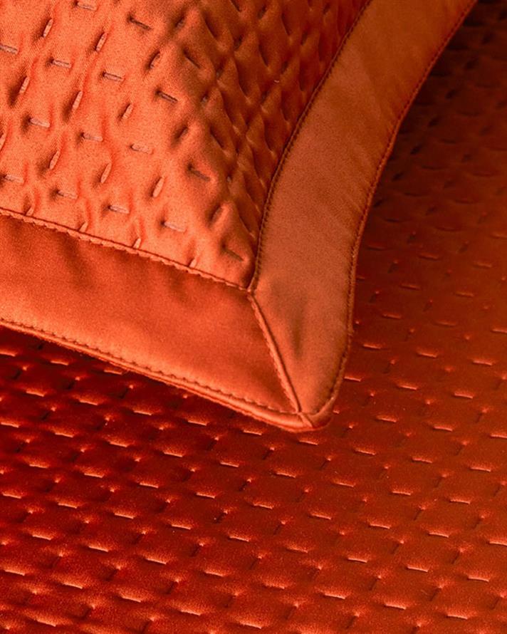 Set cuvertură pat cu fețe de pernă, King size, Sisilla, 100% poliester, 240x260 cm, terracotta