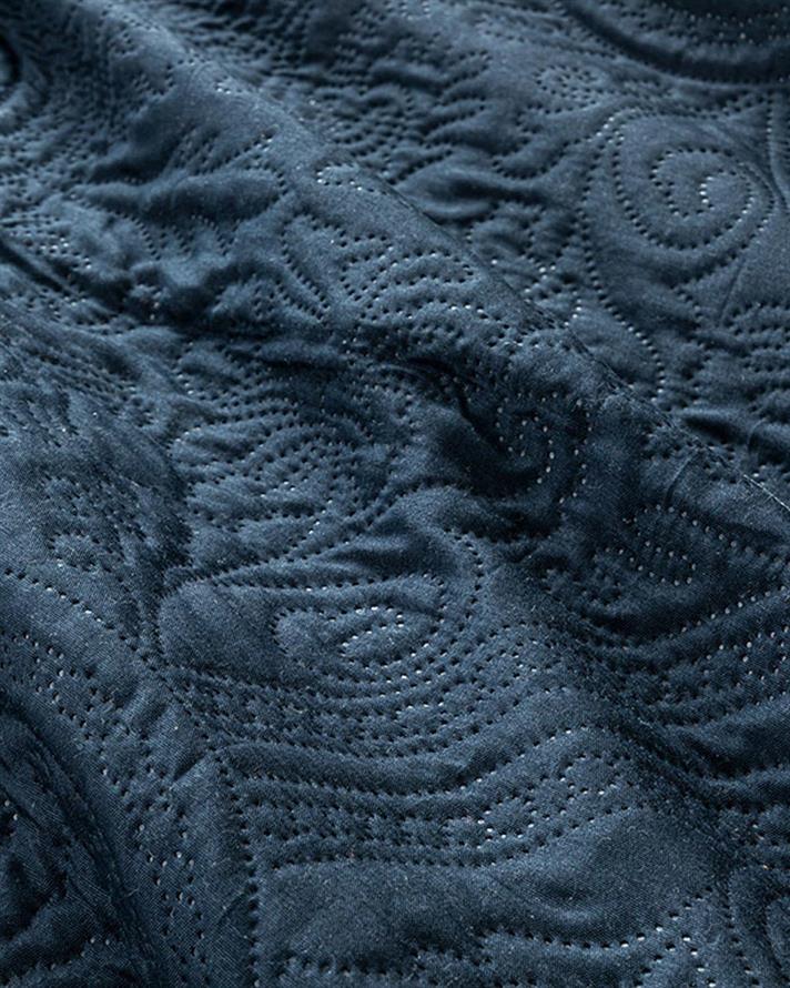 Set cuvertură pat cu fețe de pernă, pentru două persoane, Easton, poliester, 200x220 cm, bleumarin