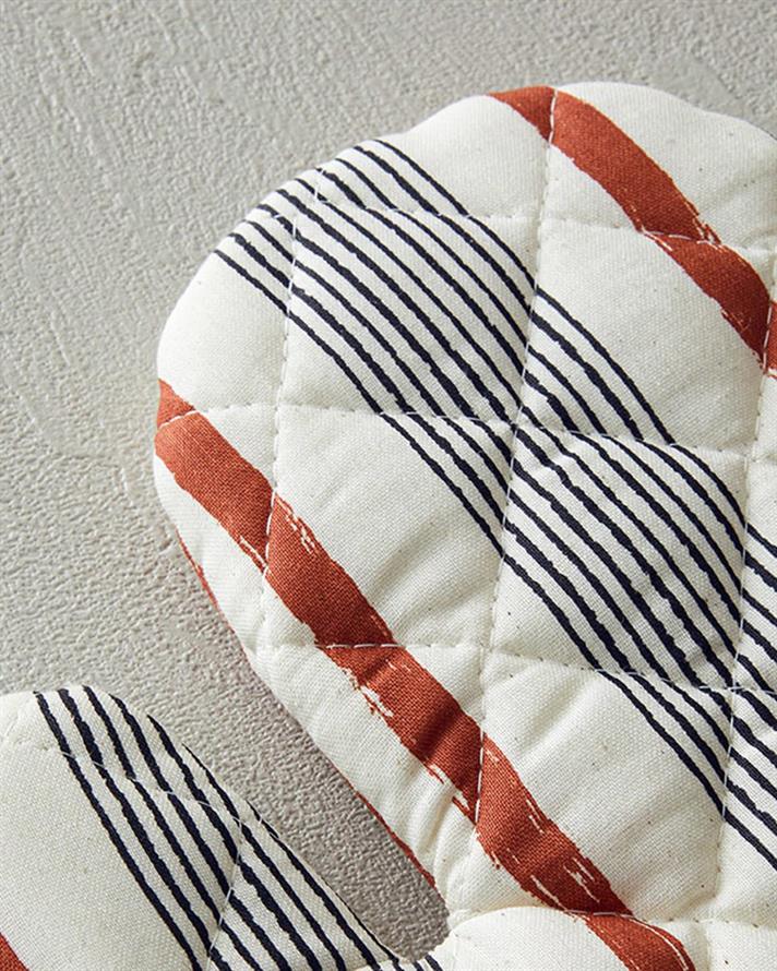 Set de bucătărie, mănusă și suport textil termorezistente, Avignon, bumbac, 17x30 cm+20x20 cm, negru