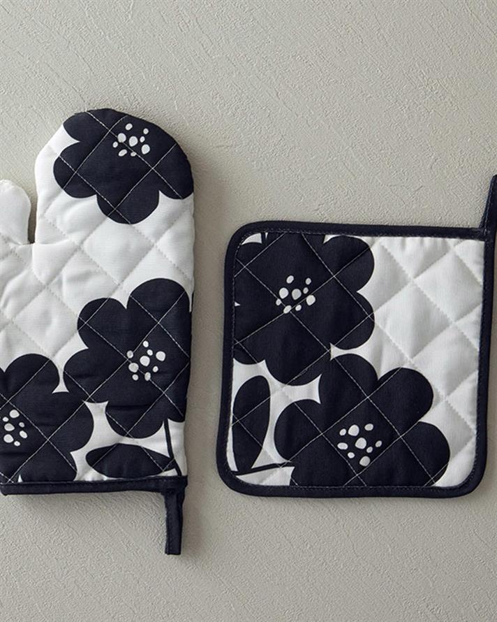 Poliester 2 set  SET DE BUCĂTĂRIE Negru.