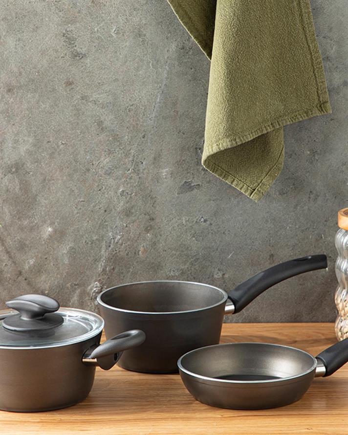 Pretty Granite Mini Size Cooking Set 14-14-14 cm Anthracite