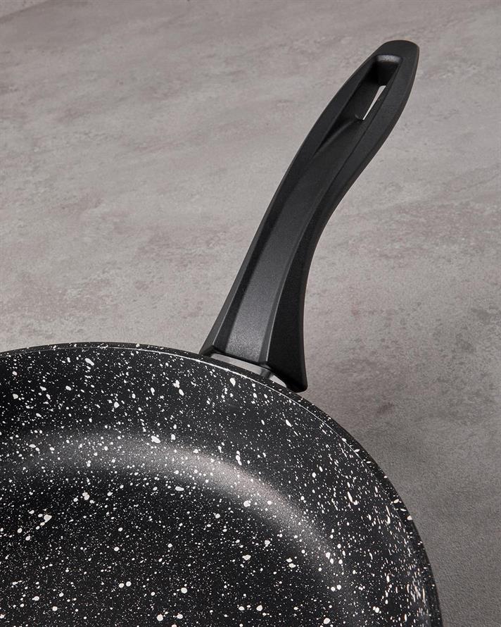 Aluminiu 3 Piese Set Vase De Bucătărie 26-26 cm Negru