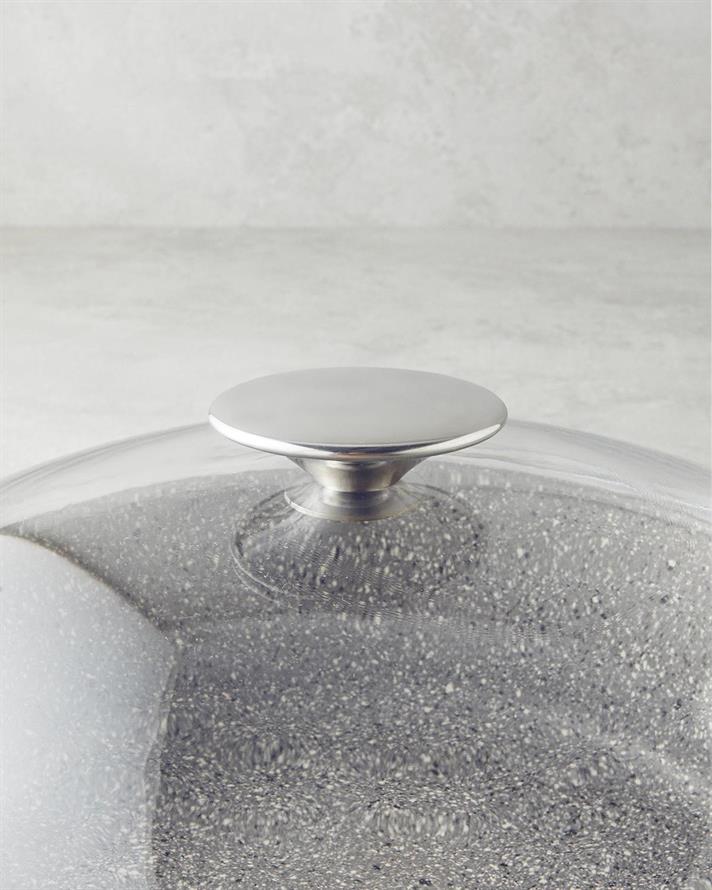 Set de gatit 5 piese, Costa, aluminiu, 20-26-26 cm, gri