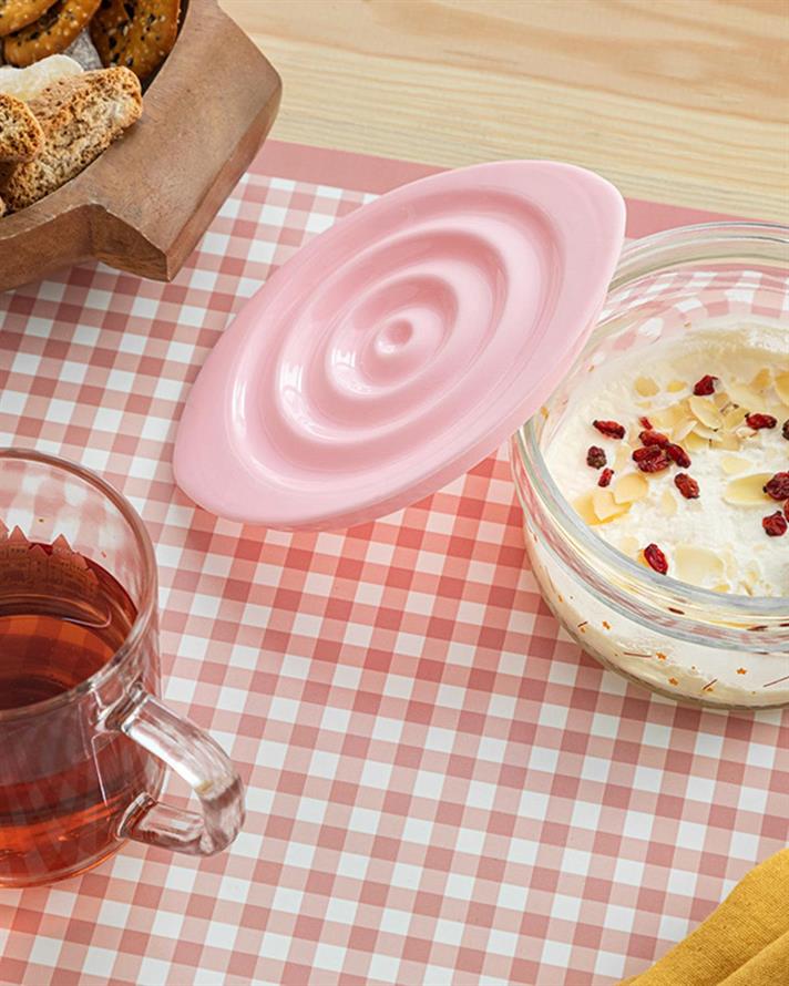 Set de masă pentru copii, Fairy, 240 ml-415 ml, sticlă, roz