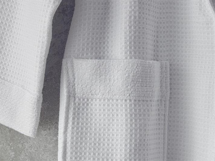 Set halat de baie cu prosop, Como, microbumbac, S-M /50x90 cm, alb