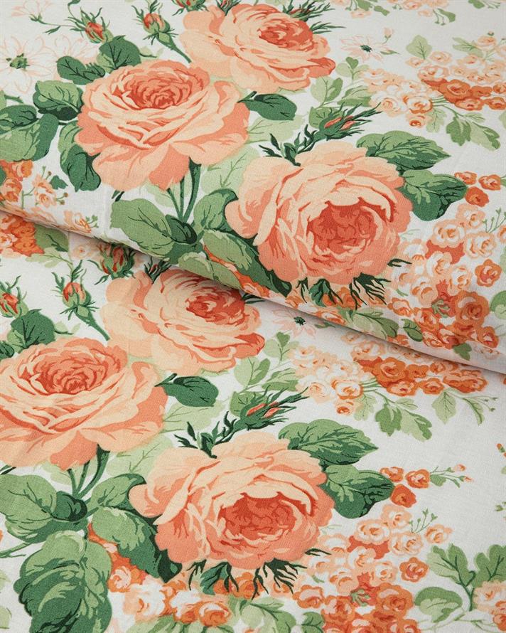 Set husa de pilota cu 2 fete de perna, King Size, Mystic Rose, bumbac, 240x220 cm/50x70 cm, portocaliu