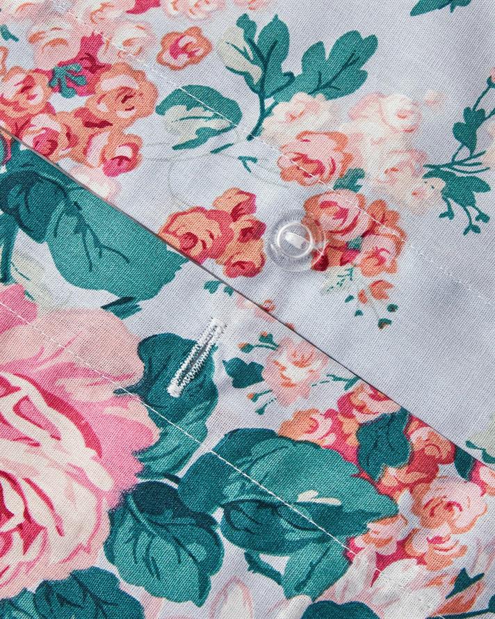 Set husa de pilota cu 2 fete de perna, King Size, Mystic Rose, bumbac, 240x220 cm/50x70 cm, bleu