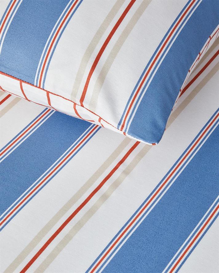 Set husa de pilota cu 2 fete de perna, pat dublu, Natural Lines, bumbac-poliester, 200x220 cm/50x70 cm, bleu