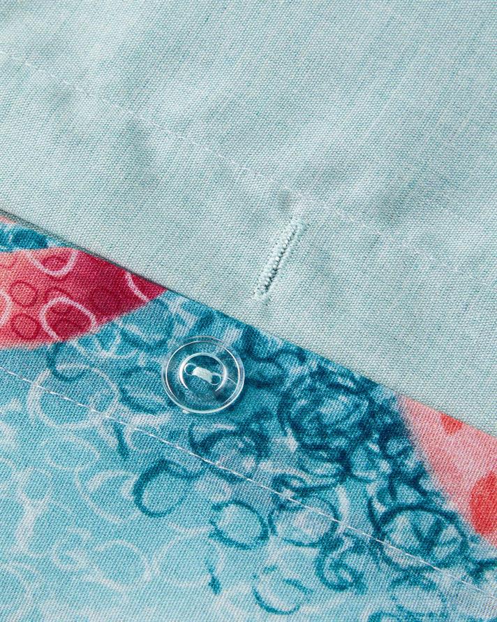 Set husa de pilota cu fete de perna King Size, Aqua Heaven, bumbac-viscoza, 240x220 cm/ 50x70 cm, roz