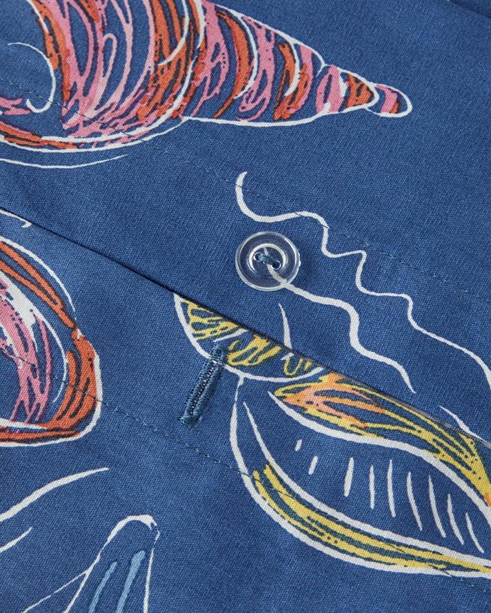 Set husa de pilota cu fete de perna pentru doua persoane, Sea Dreams, bumbac, 200x220 cm/50x70 cm, albastru