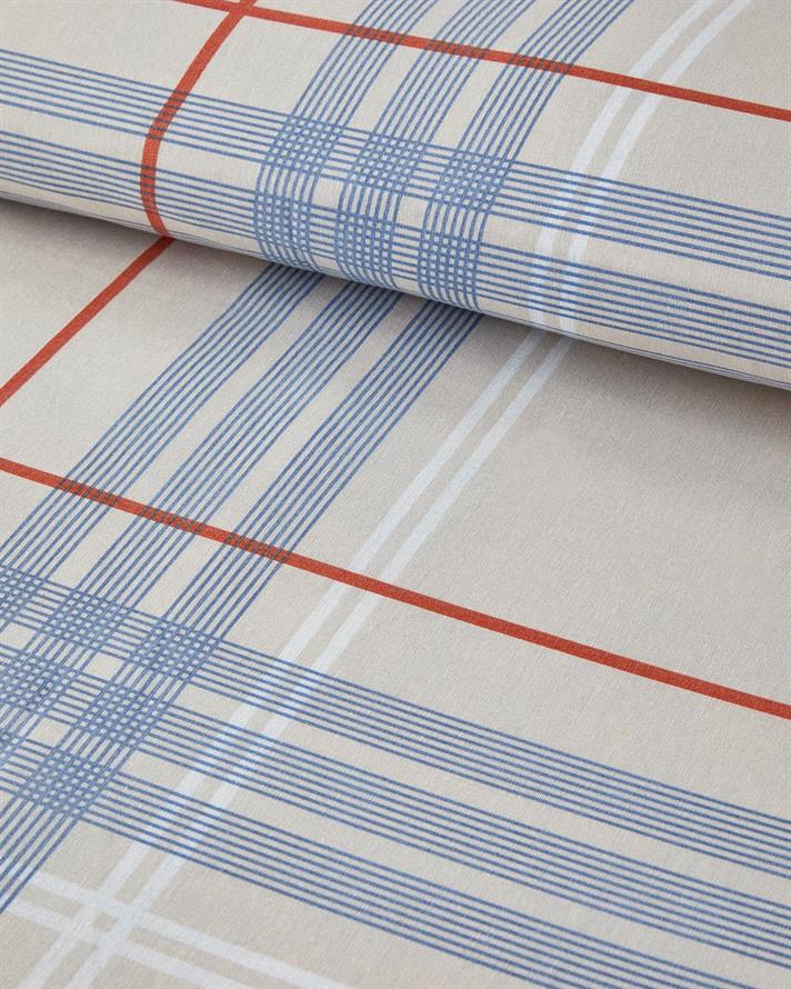 Set husa de pilota cu fete de perna pentru doua persoane, Natural Plaid, bumbac-poliester, 200x220 cm/50x70 cm, bej