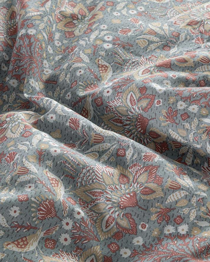 Set husa de pilota cu o fata de perna pentru o persoana, Honeysuckle, bumbac-poliester, 160x220 cm/50x70 cm, bleu