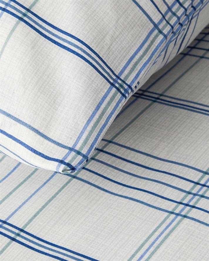 Set husa de pilota cu o fata de perna pentru o persoana, Balmoral, bumbac-poliester, 160x220 cm/50x70 cm, bleu