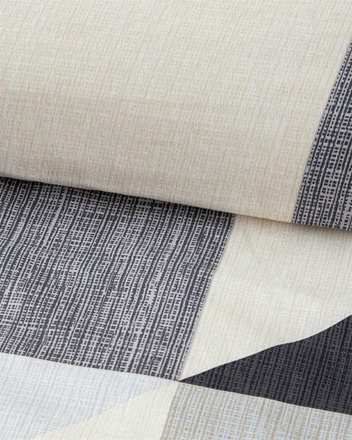 Set husa de pilota cu o fata de perna pentru o persoana, Triad, bumbac-poliester, 160x220 cm/50x70 cm, gri-bej