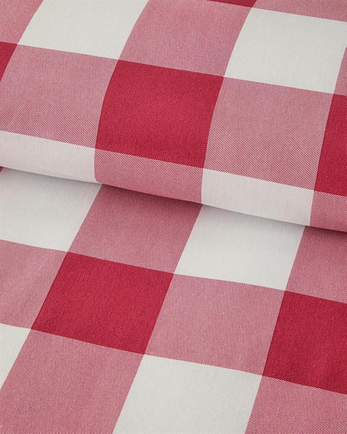 Set husa de pilota si fata de perna pentru o persoana, Gingham, bumbac-poliester, 160x220 cm/50x70 cm, roz