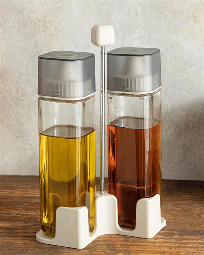 Symbol Glass 2 Set Oil-Vinegar Cup 270 ml Cream