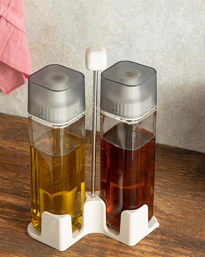 Symbol Glass 2 Set Oil-Vinegar Cup 270 ml Cream